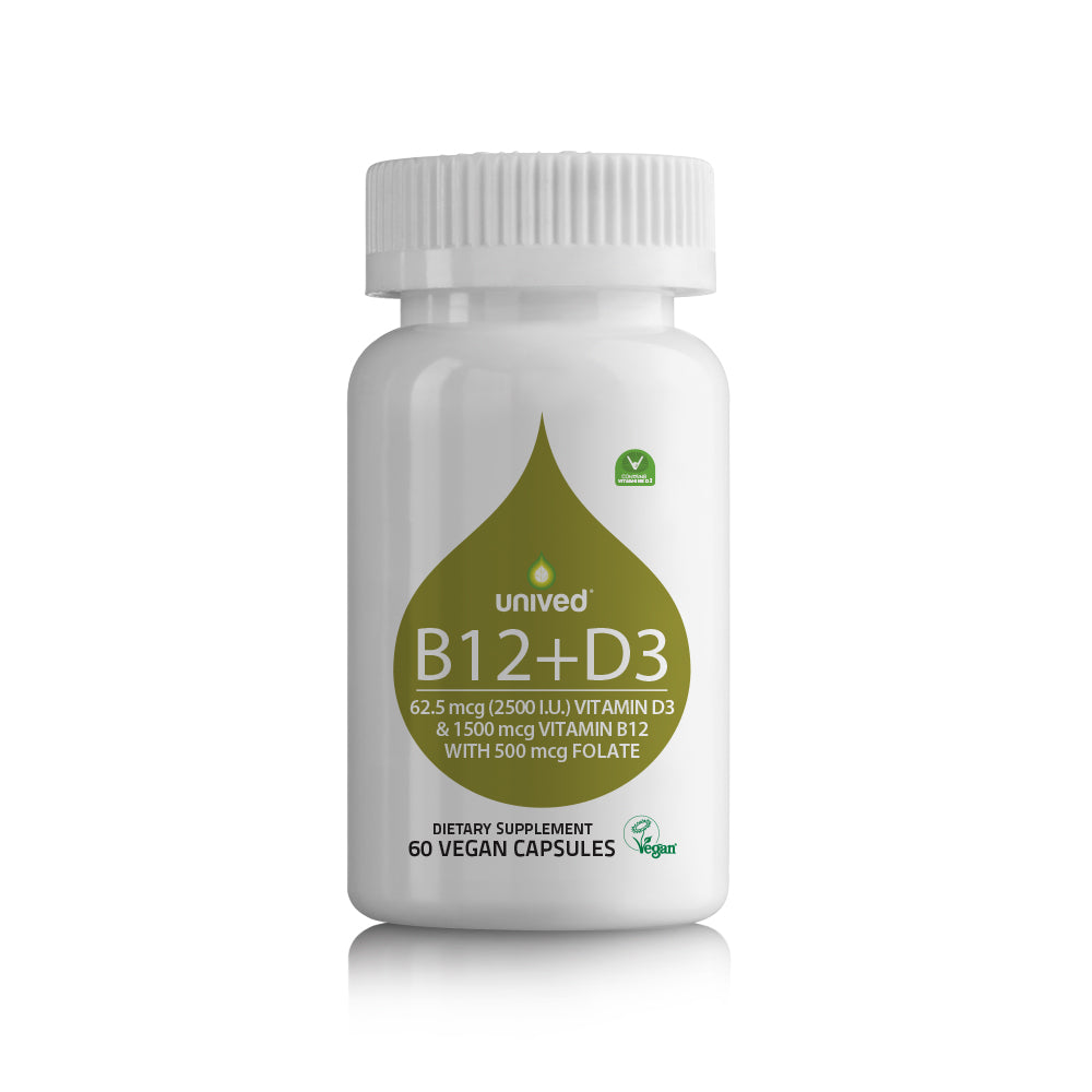 Unived Vegan Vitamins B12 D3
